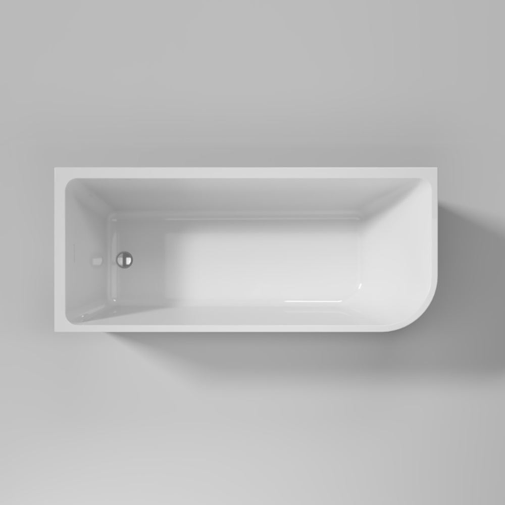 Modica 1400 Corner Bath Left Gloss White - Image 2