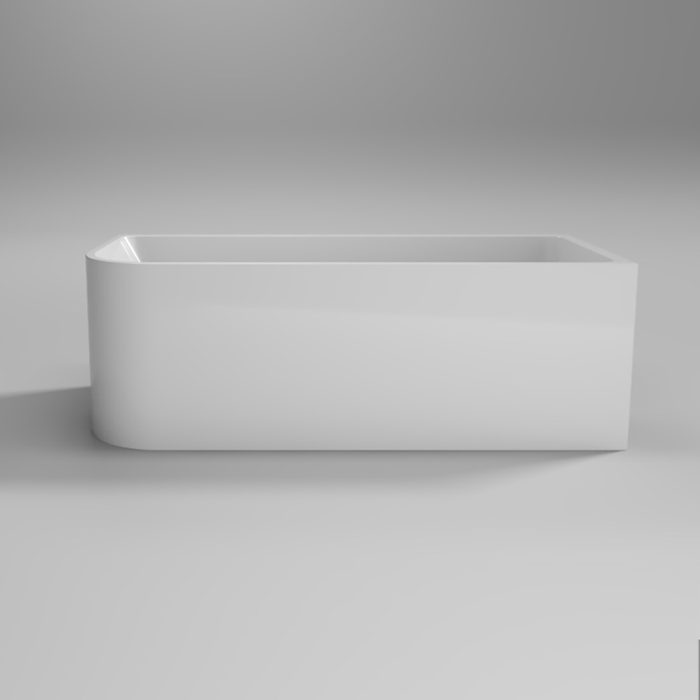 Modica 1400 Corner Bath Right Gloss White - Image 4