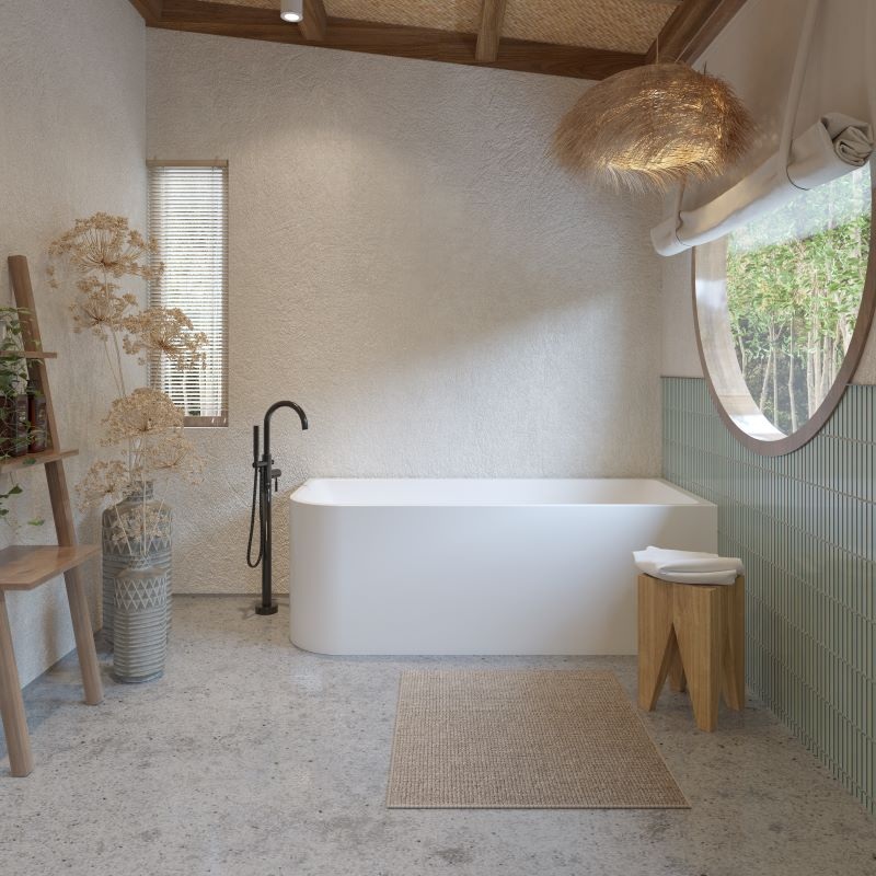 Modica 1400 Corner Bath Right Gloss White - Image 3