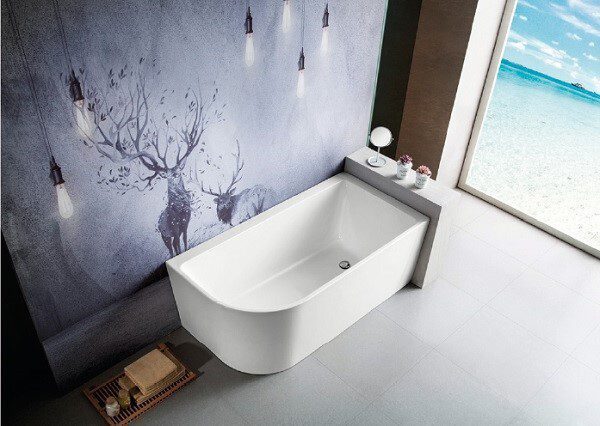 1700mm Corner Back To Wall Bath - RIGHT - Image 2