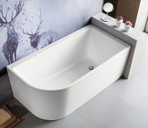 1700mm Corner Back To Wall Bath - RIGHT