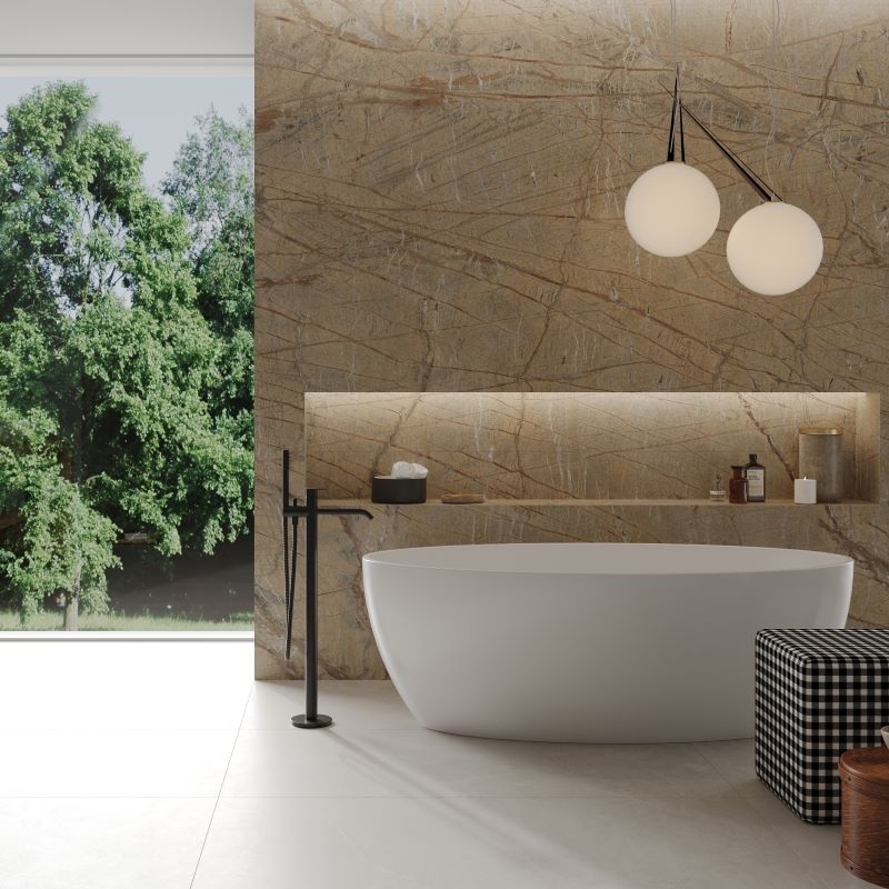 Versilia 1700 Freestanding Bath Matte White - Image 3