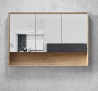 Byron Natural Oak 1200mm Shaving Cabinet