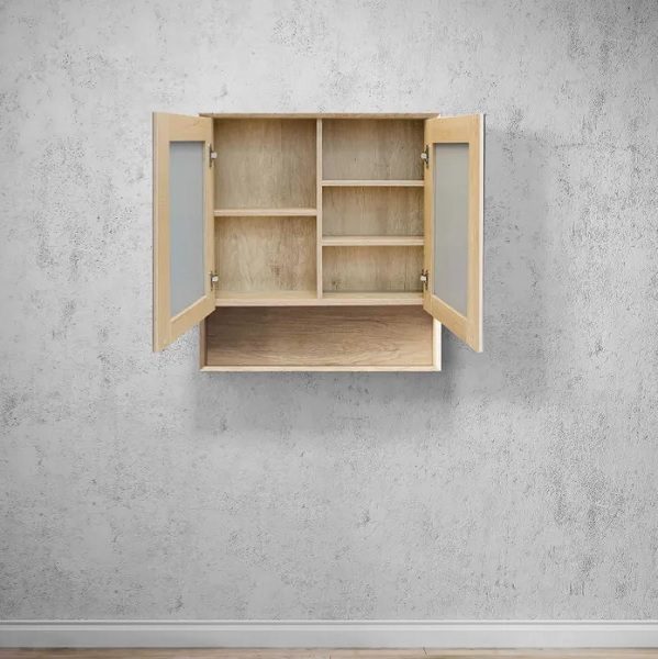 Byron Natural Oak 750mm Shaving Cabinet - Image 2