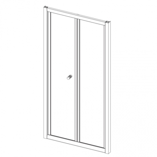 Bardon Bi-Fold Semi Frameless 810 - 860mm Door Sliver - Image 4