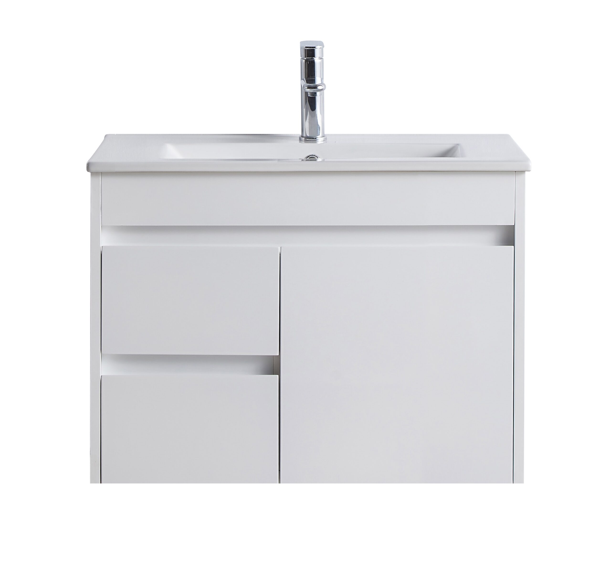 Wall Hung 750 Vanity PVC Finger Pull Left Drawers
