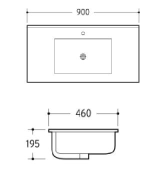 Wall Hung 900 Vanity PVC Finger Pull Left Drawers - Image 5
