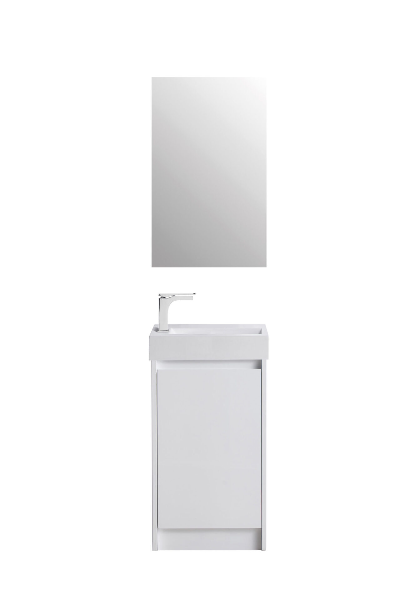 PVC Shaving Mirror Cabinet 450 Pencil Edge - Image 3