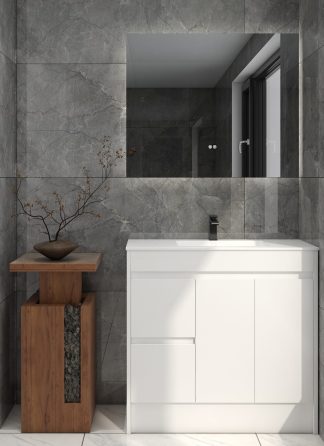 Slimline Ensuite 900mm Vanity PVC Left Drawers