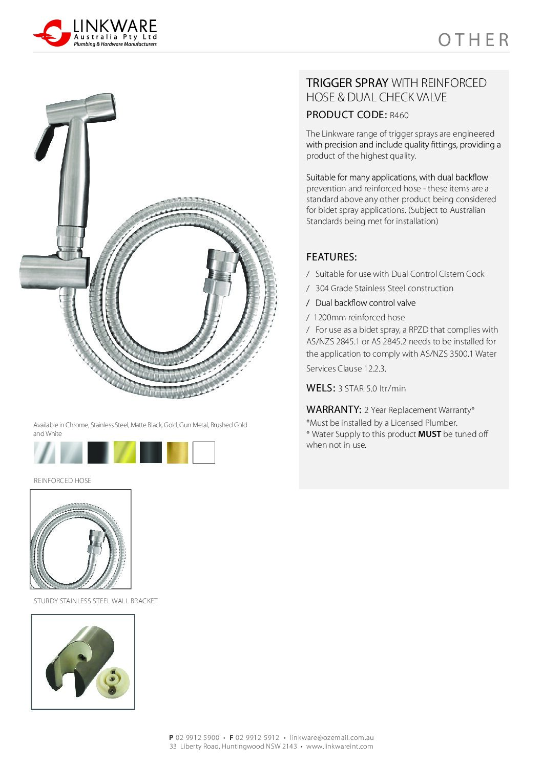 Bidet Trigger Spray Brushed Chrome - Image 3