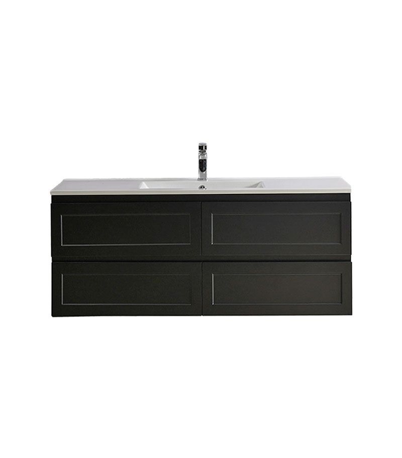 Fremantle 1200 Wall Hung Vanity Matte Black