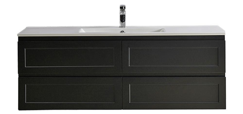Fremantle 1500 Wall Hung Vanity Matte Black