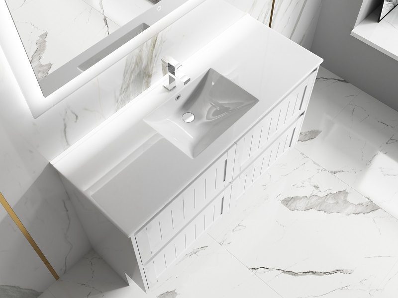 Heritage PVC 1500 Vanity Finger Pull White - Image 4