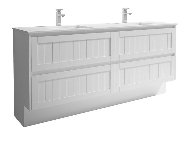 Heritage PVC 1800 Vanity White - Cabinet Only - Image 2