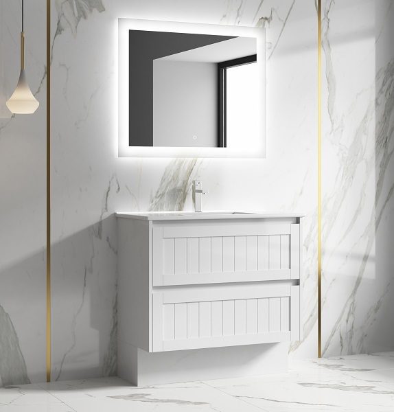 Heritage PVC 600 Vanity Finger Pull White - Image 2