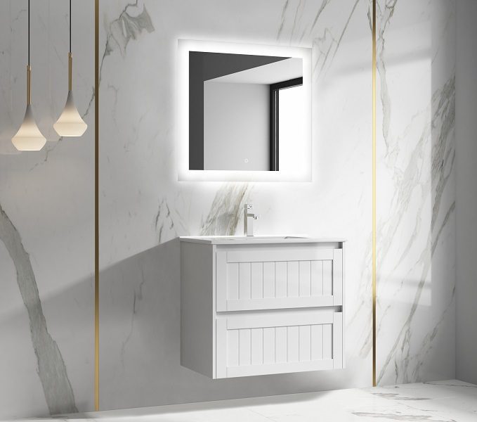 Heritage PVC 750 Vanity Finger Pull Wall Hung - Image 3