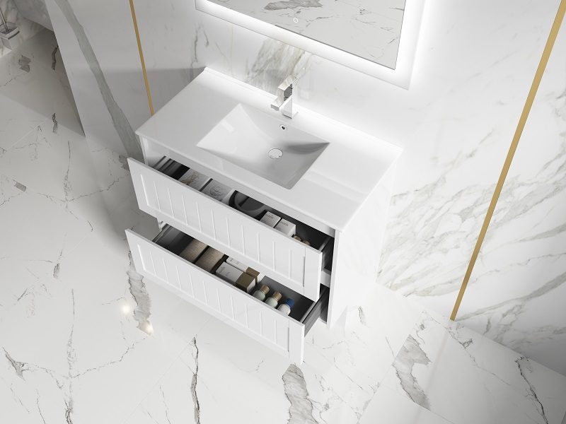 Heritage PVC 900 Vanity Finger Pull White - Image 3