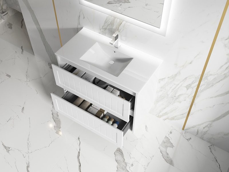 Heritage PVC 900 Vanity Finger Pull Wall Hung - Image 4