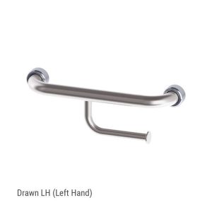 Grab Rail Toilet Roll Holder Left BS 300mm