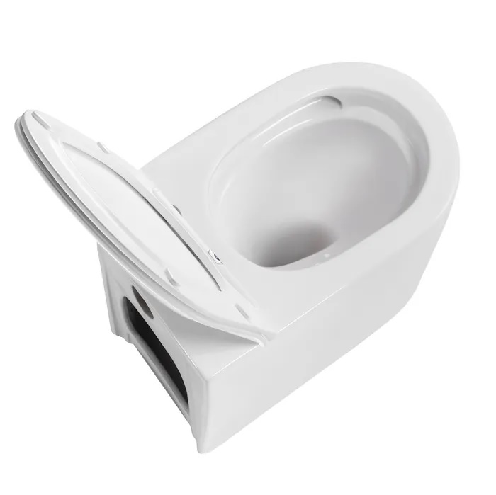 Alzano Pan Only Hurricane Rimless Flushing Wall Faced Toilet Suite Matte White - Image 4