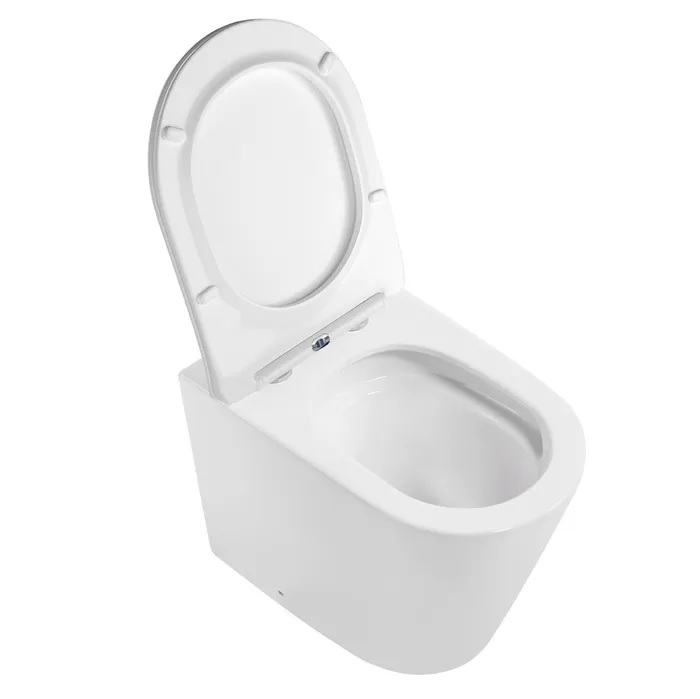 Alzano Pan Only Hurricane Rimless Flushing Wall Faced Toilet Suite Matte White - Image 3