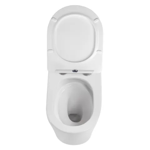 Alzano Pan Only Hurricane Rimless Flushing Wall Faced Toilet Suite Gloss White - Image 3