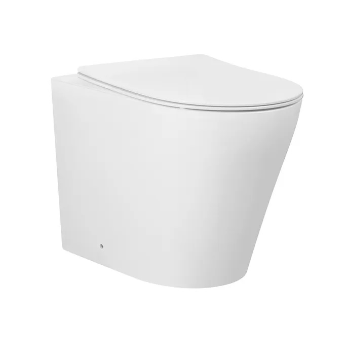 Alzano Pan Only Hurricane Rimless Flushing Wall Faced Toilet Suite Gloss White