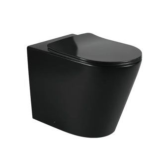 Alzano Pan Only Hurricane Rimless Flushing Wall Faced Toilet Suite Matte Black
