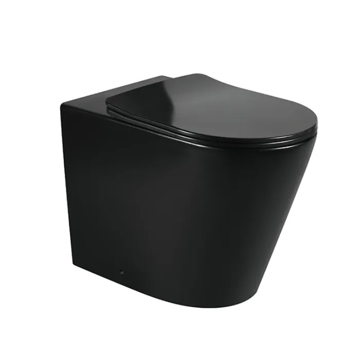 Alzano Pan Only Hurricane Rimless Flushing Wall Faced Toilet Suite Matte Black