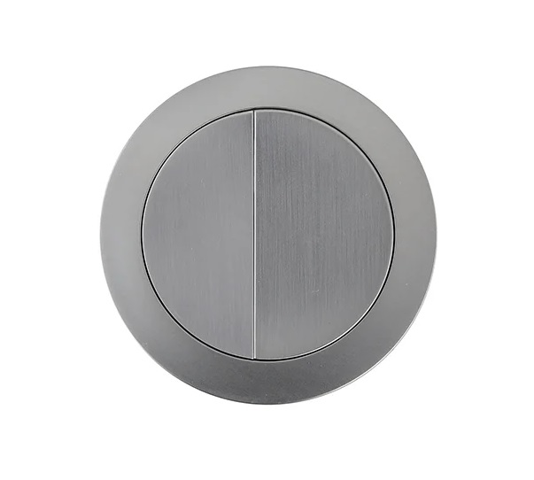 Toilet Cistern Flush Button Round Brushed Nickel