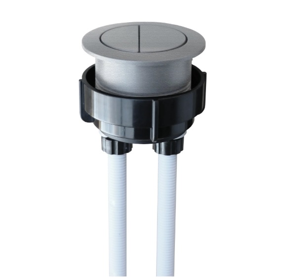 Toilet Cistern Flush Button Round Brushed Nickel - Image 2
