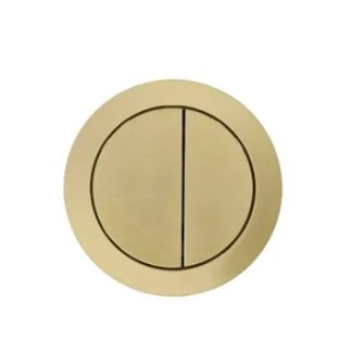 Toilet Cistern Flush Button Round Brushed Gold
