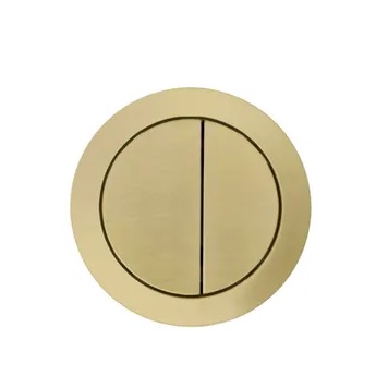 Toilet Cistern Flush Button Round Brushed Gold