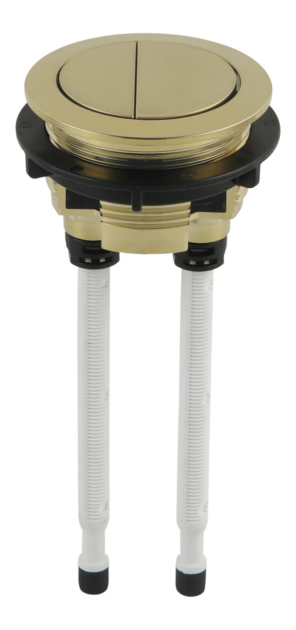 Toilet Cistern Flush Button Round Brushed Gold - Image 3