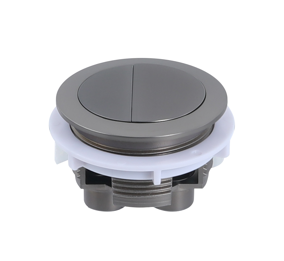 Toilet Cistern Flush Button Round Gun Metal - Image 2