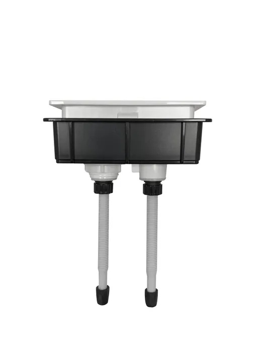 Square Toilet Cistern Flush Button Matte White - Image 2