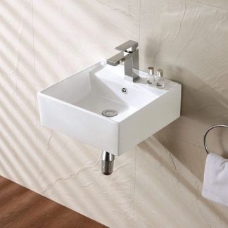 Artis Wall Hung Square Basin Gloss White