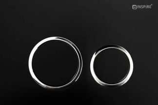 Inspire Dual Flush Plate Round Matte Black IS27