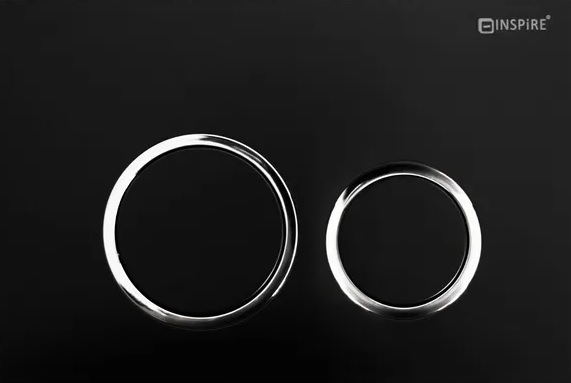 Inspire Dual Flush Plate Round Matte Black IS27