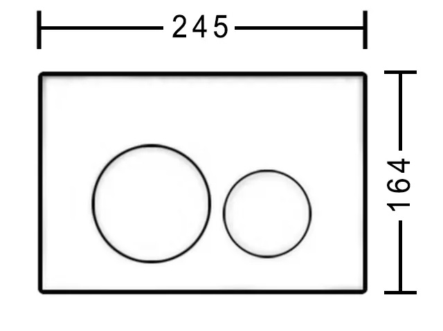 Inspire Dual Flush Plate Round Matte Black IS27 - Image 2