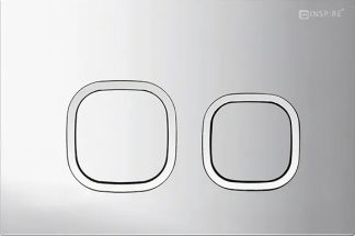Inspire Dual Flush Plate Soft Square Chrome IS30