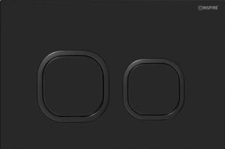 Inspire Dual Flush Plate Soft Square Matte Black IS30FB