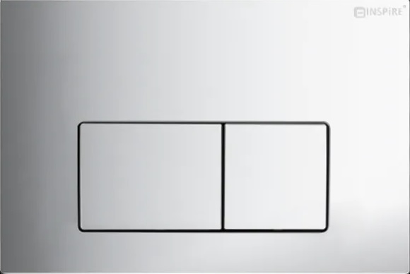 Inspire Dual Flush Plate Curve Square Chrome IS31