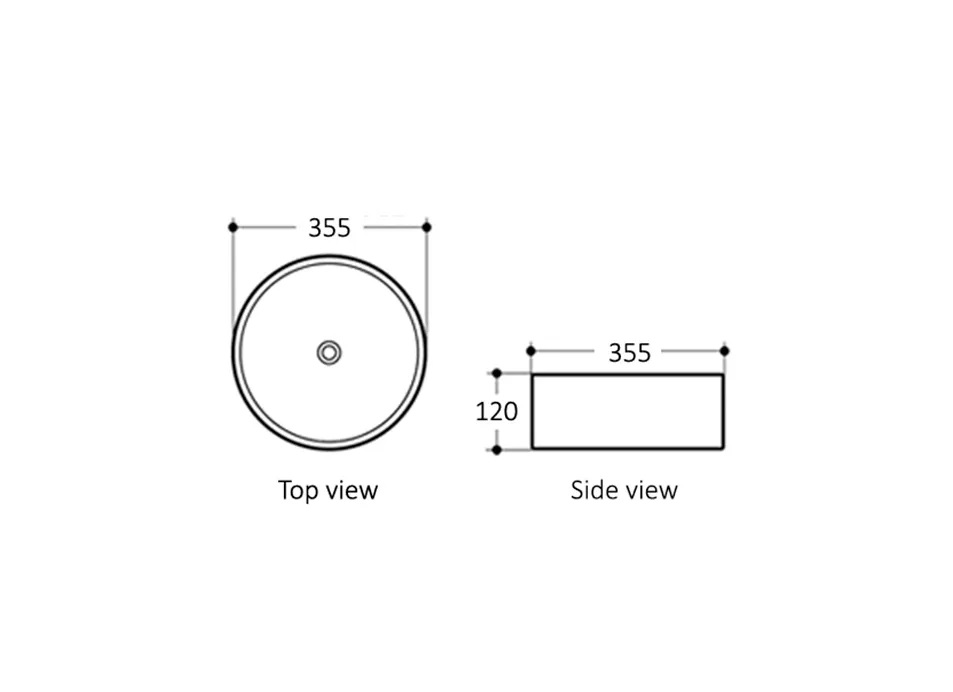 Artis 88 Basin Gloss White 355mm - Image 2