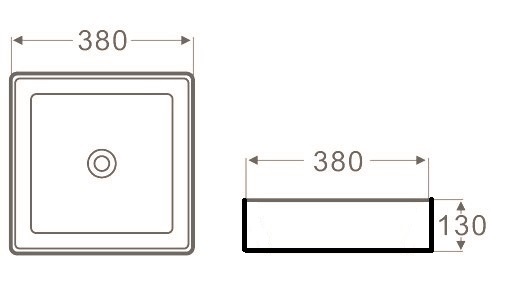 Artis Ultra Slim Square Above Counter Basin - Image 2