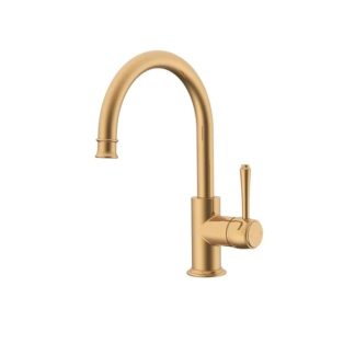 ADP Eternal Gooseneck Basin Mixer Brushed Brass