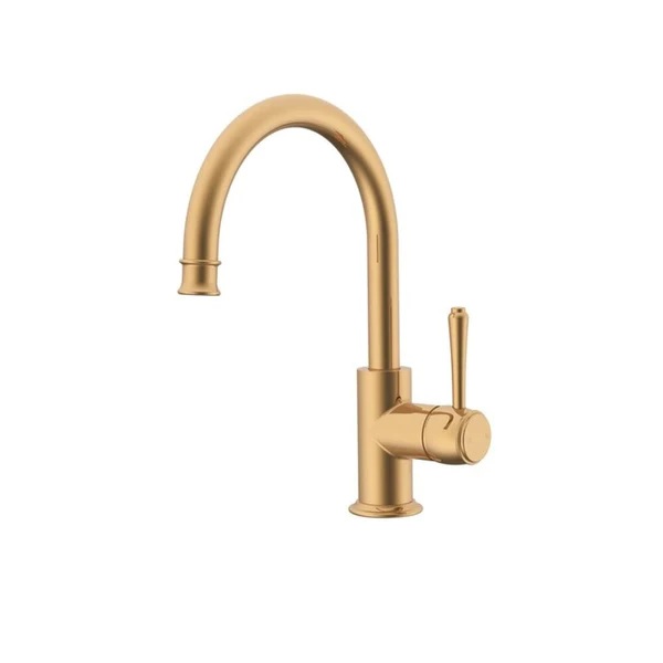 ADP Eternal Gooseneck Basin Mixer Brushed Brass
