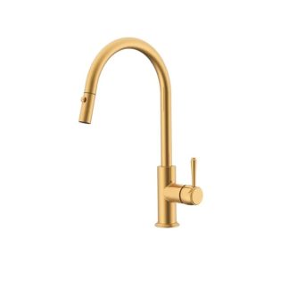 ADP Eternal Pull Out Kitchen Mixer Brushed Brass