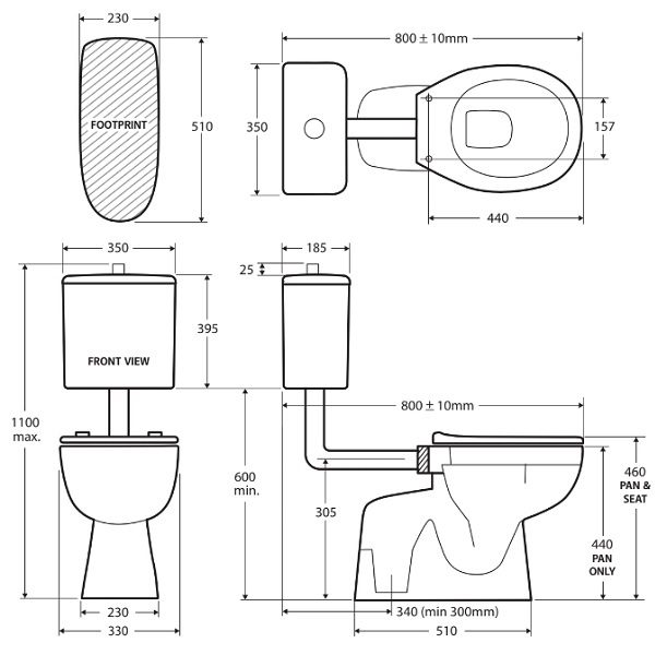 Stella Care Adjustable Toilet Link Suite S-Trap - Image 4