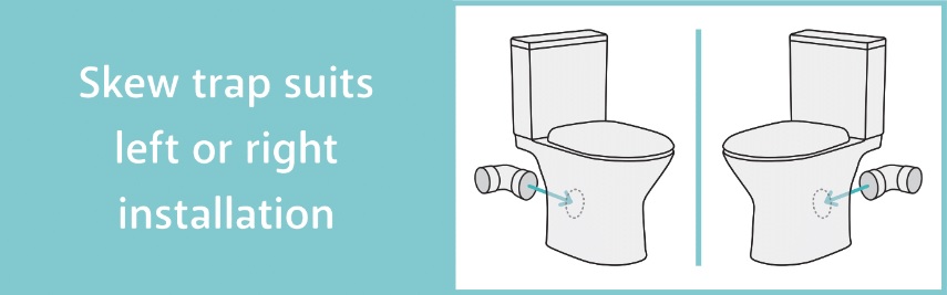 Chica Rimless Skew Trap Toilet Suite - Image 5